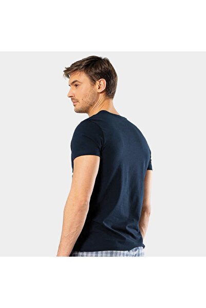 Cacharel Ανδρικό μπλουζάκι Lycra με λαιμόκοψη 1332/Μπλε ναυτικό