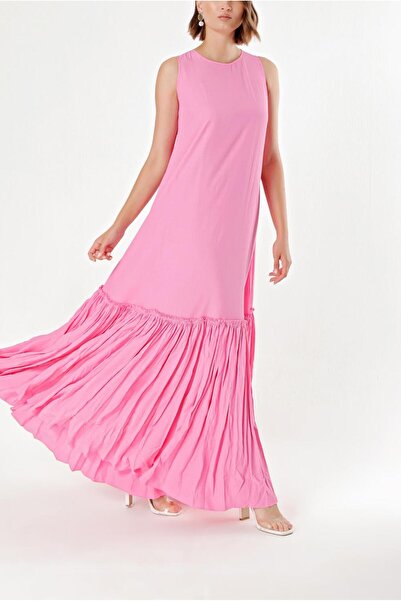 SOCIETA Pink Skirt gathered sleeveless dress 93745