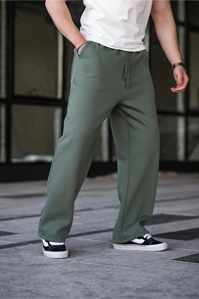 Madmext Haki Rahat Kesim Erkek Eşofman Altı E6578