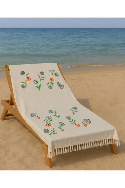 vita Муслин Пештемал с принт 100% памук Органична плажна кърпа Лен 3-слойна л...