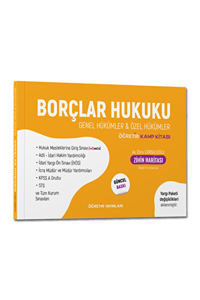 hukuk öğretir 2025 Borçlar Hukuku Konu ( Genel- Özel Hükümler ) Medeni Hukuk Konu Anlatımı Hukuk Kitabı