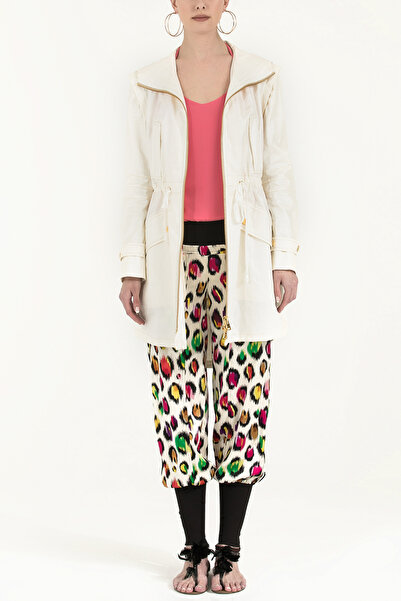 SOCIETA Leopar İpek saten bol kesim pantolon 40641