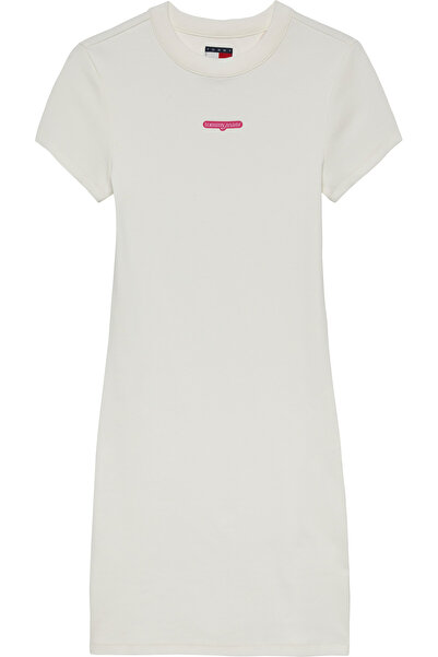 Tommy Hilfiger TJW SCRIPT MINI RIB DRESS EXT Elbise