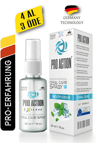 Pro Action Ağız Spreyi (ANINDA BÜYÜLEYİCİ FERAHLIK) Ağız Kokusu Giderici