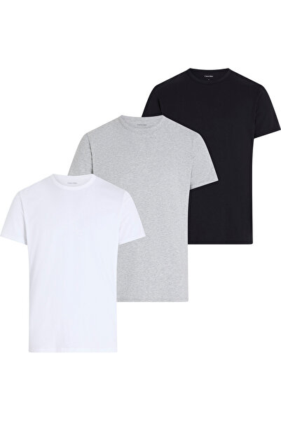 Calvin Klein Erkek Siyah-Beyaz-Gri T-Shirt LV00NB4185 MP1