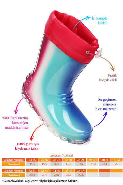Kiko Kids Cizme de ploaie pentru fete impermeabile Savana