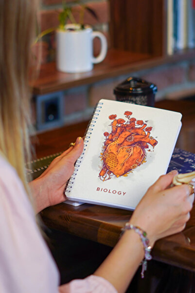 DİVAL A5 Spiral Cardboard Cover Set of 4 Checkered Lesson Programmed Note School Notebook - Academy Series