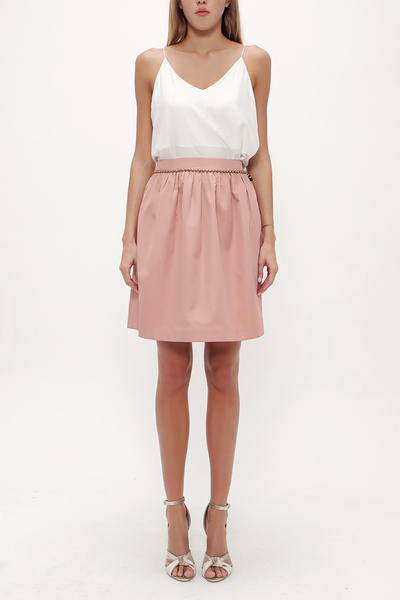 SOCIETA Gül Beli metal aksesuarlı balon etek 80692