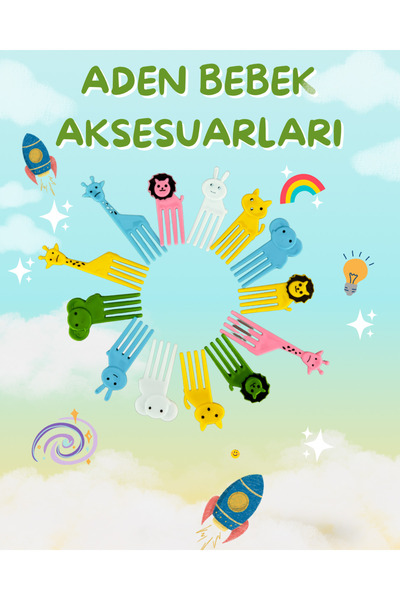 ADEN BEBEK AKSESUARLARI Çocuk Bebek 10’lu Hayvan Figürlü Kırılmaz Atıştırmalı...