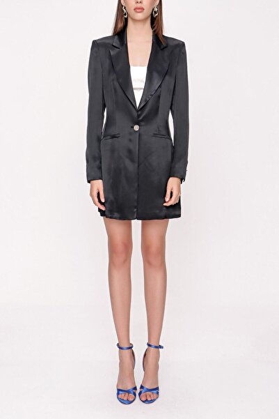 SOCIETA Siyah Dar kesim blazer ceket 61153