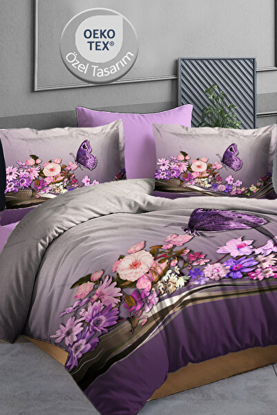 MonoHome Комплект спално бельо за Деня на майката (с ластик) за двойно легло,...