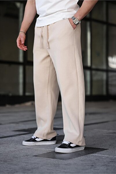 Madmext Μπεζ Άνετο Ανδρικό Φούτερ E6578