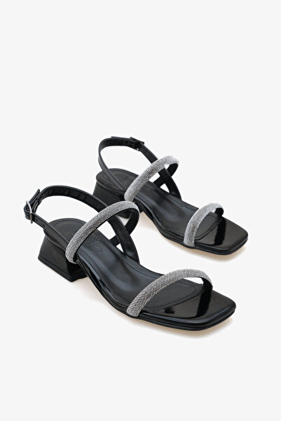 LOJO Γυναικεία casual πέδιλα με διπλό λουράκι και τακούνι relly