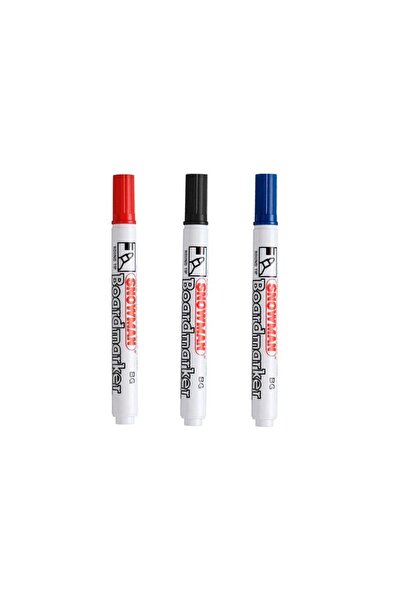 Snowman Bg-12 K Tahta Kalemi Kırmızı - Mavi - Siyah