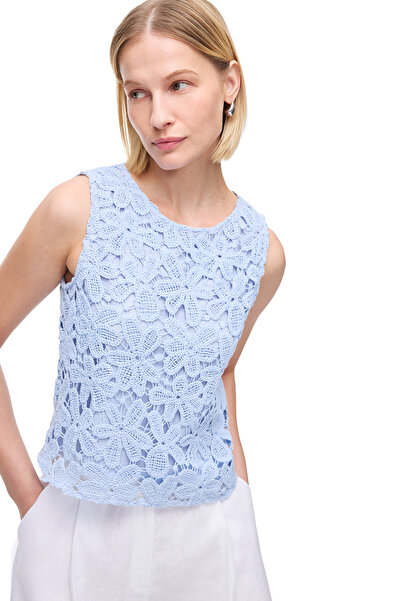 Perspective Bluză cu decolteu în formă de bicicletă Primos Baby Blue