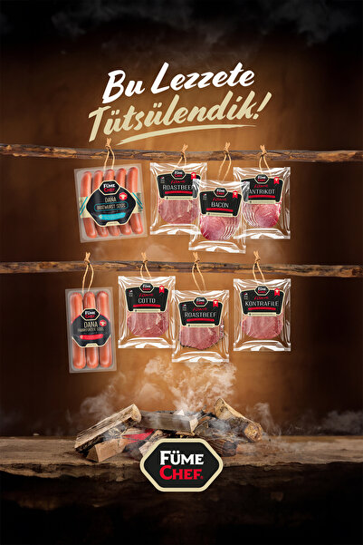 FümeChef Dilimlenmiş Antrikot Füme Et 100 gr Tütsülenmiş Yoğun Lezzet Soğuk Tüketime Uygun