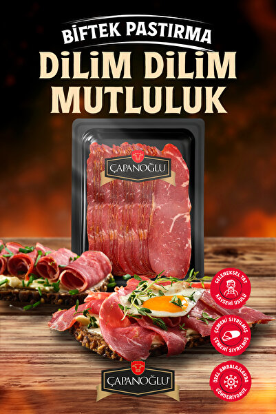 Çapanoğlu 250 Gr Özel Çemensiz Dana Biftek Pastırma Kayseri Usulü Geleneksel Gerçek Lezzet