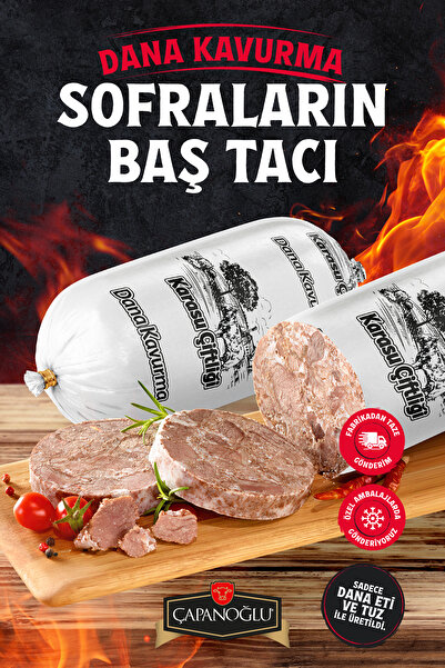 Karasu Çiftliği Katkısız Geleneksek Blok Dana Kavurma 1000gr Doğal ve Yoğun Lezzet Koruyucusuz