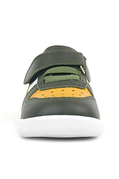 Rakerplus Genuine Leather Khaki Yellow Anatomical Baby Sneakers
