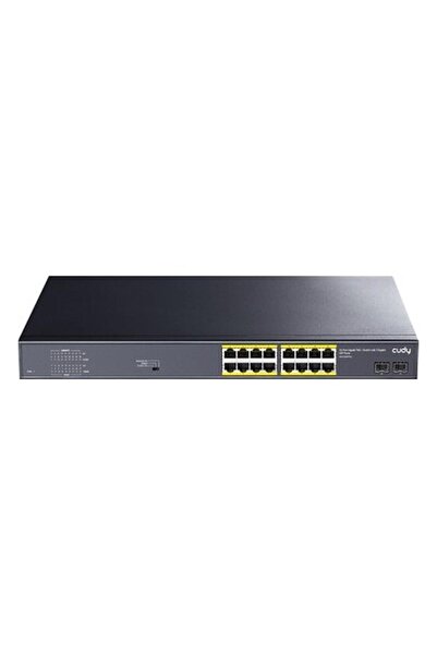 cudy GS1020PS2 16 Port Gigabit 200W 250M Poe+, Gigabit Sfp, Cctv, Vlan Metal Switch