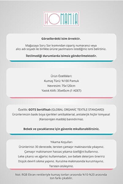 Homamia İsme Özel 75x120 Park Yatak Beşik Nevresim Takımı Balonlu Ayı