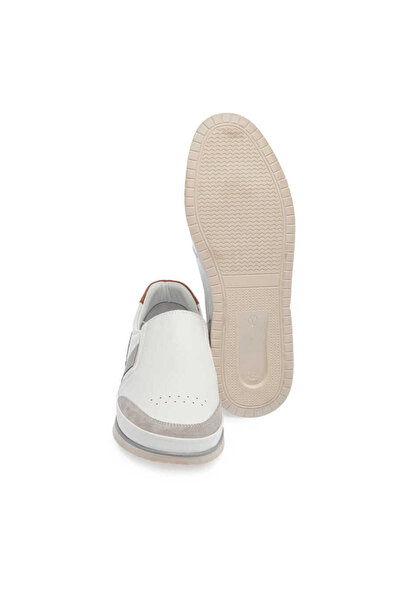 Tergan Beyaz Hakiki Deri Erkek Casual Ayakkabı - E24I1AY56690-A26