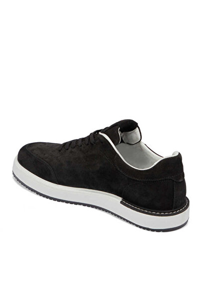Tergan Siyah Hakiki Süet Deri Erkek Sneaker - E24I1AY56857-A01