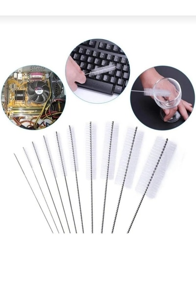 HBNC 5' Stainless Steel Straw Cleaning Brush, Keyboard Cleaning Brush