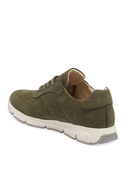 Tergan Yeşil Hakiki Nubuk Deri Erkek Sneaker - E24I1AY56899-G98