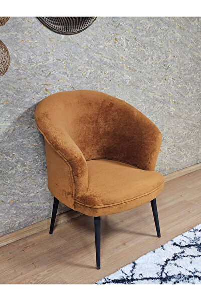 ZAFİR Tekli TEDDY Siyah Boyalı Sivriltme Ayak Çay Seti Koltuk Tekli Berjer , ...