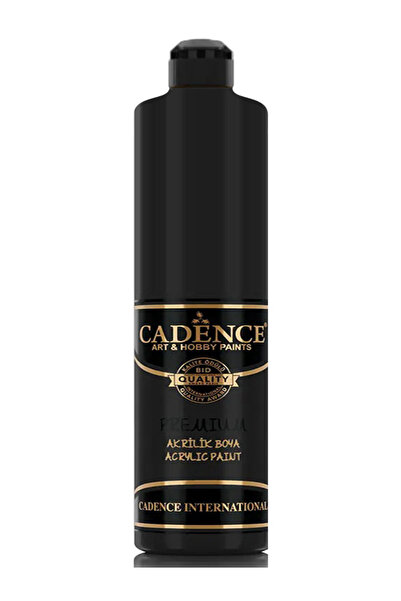Cadence Boya Siyah Akrilik Boya - Cadence Premium Akrilik Boya 0002 Siyah 750ML
