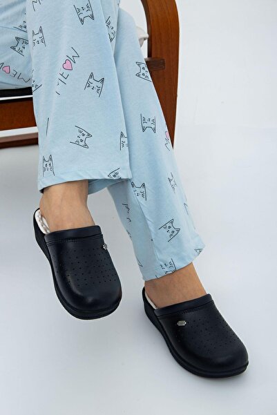 Moda Devrin نعل داخلي تشريحي باللون الأزرق الداكن من Sabo Doctor Cook Hospital Kitchen Slippers