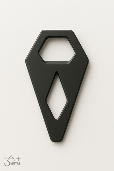 3art Metal Matte Black Modern Geometric Metal Soda & Soda Opener – Ergonomic Design, Durable Steel, Stylish
