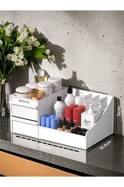 Bayev Petite Mini Комод для косметики з висувними ящиками Організатор косметики Офісний пенал з відділеннями для парфумів, помад і прикрас