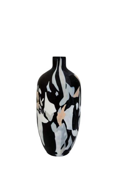 Vitale SİYAH MAT CAM VAZO 14X31CM