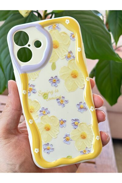 Fibaks Samsung Galaxy A06 Case Designed Patterned Camera Protection Daisy Flower Colorful Silicone Cover