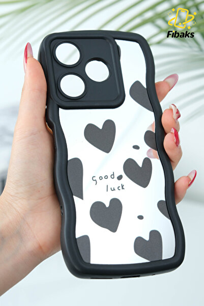 Fibaks حافظة متوافقة مع هاتف Xiaomi Redmi 13 مع غطاء سيليكون ناعم على شكل قلب...