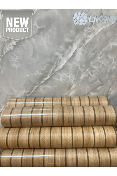 UKAB 60x280 cm Kendinden Yapışkanlı Ahşap Görünümlü Akustik Duvar Paneli -