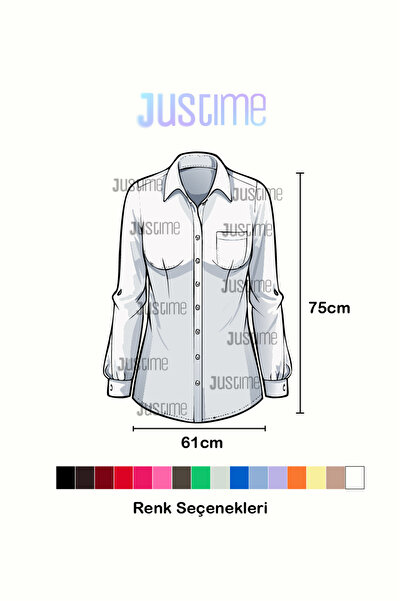 Justime Kadın Oversize Pamuk Keten Fuşya Gömlek ( 100% Flamlı )