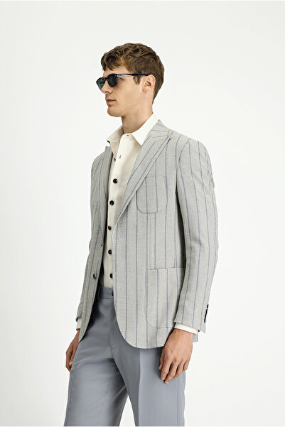 Kiğılı Αθλητικό μπουφάν Muscle Fit ριγέ Lycra