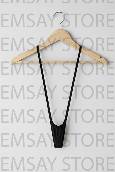 Wide Shop Emsay Store -Men's Fancy Slip-Fancy Elastic Black Men's String - Thong