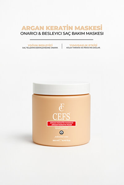 cefs Saç Maskesi Keratin Besleyici Onarıcı & Güçlendirici Yogun Nemlendirme B...