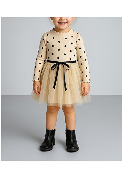neocotton Tačkasti dezen paketa haljina za devojčice sa dugim rukavima Til za...