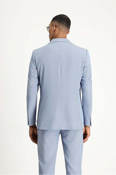Kiğılı Jachetă Seersucker cu model Regular Fit