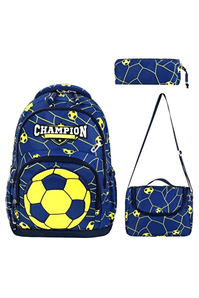 Alanç Gift Ultra Lüks Erkek Çocuk Su Geçirmez İlkokul Çantası Termal Beslenme...