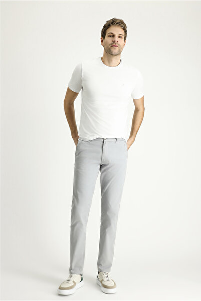 Kiğılı Slim Fit Slim Fit Patterned Lycra Canvas / Chino Trousers