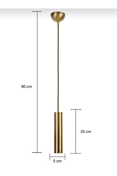Bozyaka Aydınlatma Serena Dekoratif Metal Tekli Sarkıt Eskitme Kaplama Modern Avize (GÜNIŞIĞI LED AMPUL DAHİLDİR.)