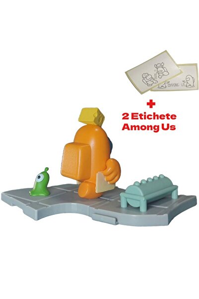 AMONG US Set Figurine Among Us, 4 piese+2 etichete, V3, Mr.Cheese 10x11cm