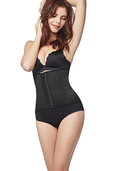 Jetitude Waist Shaping Corset with 4 Rods, Medium Compression Degree, Breathable, Black
