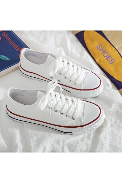 MONARELLA Unisex Beyaz Convers All Star Keten Sneaker